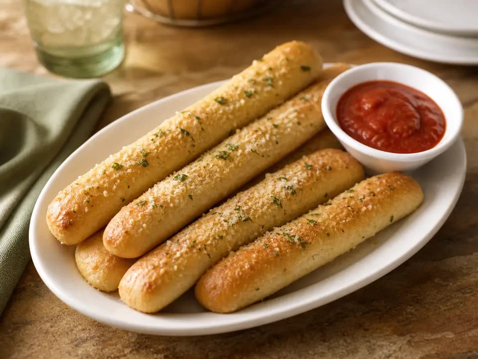 Breadsticks (V) in the appetizers menu