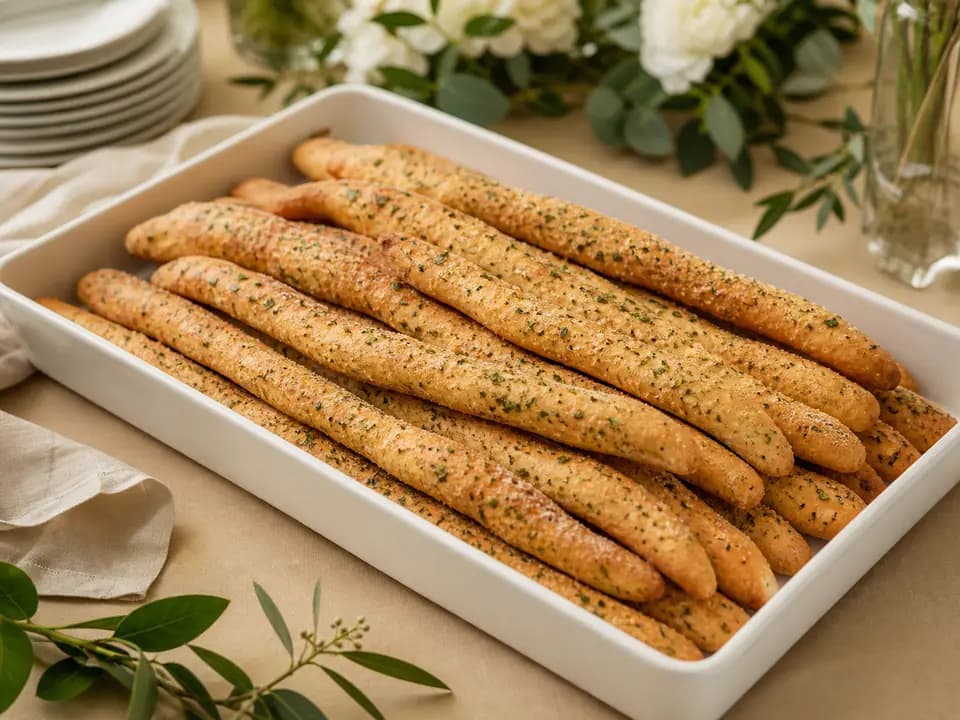 Breadsticks in the catering menu