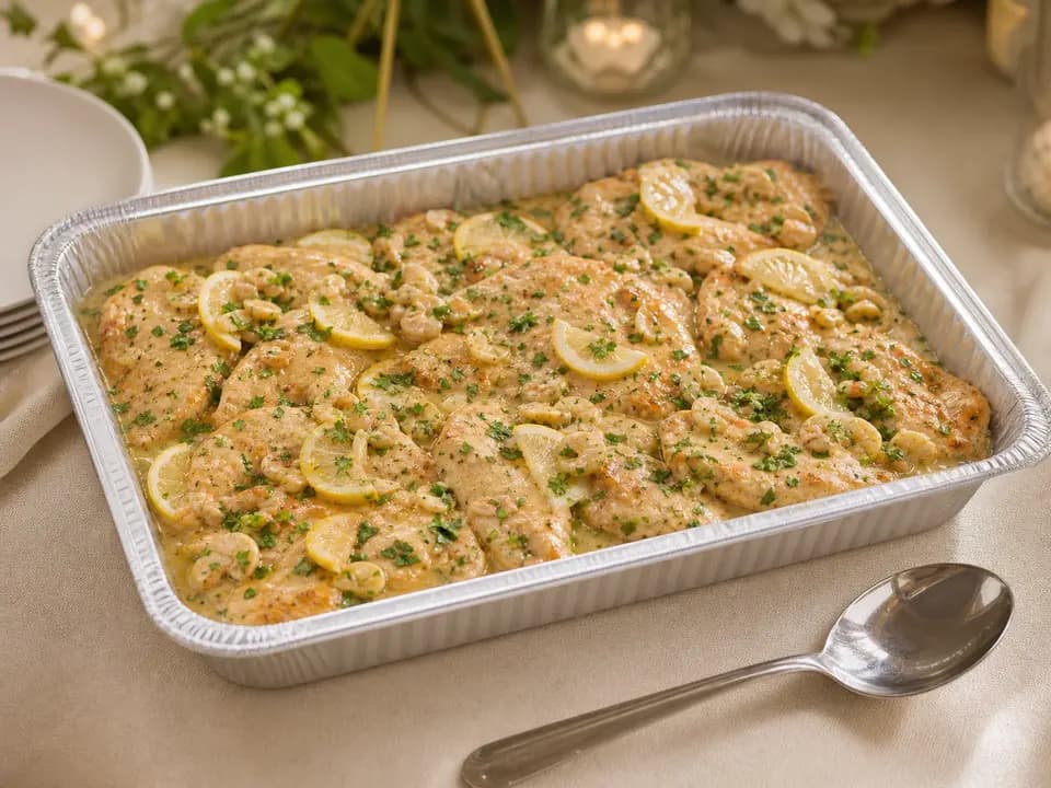 Chicken Scampi (Serves 4–6) in the catering menu