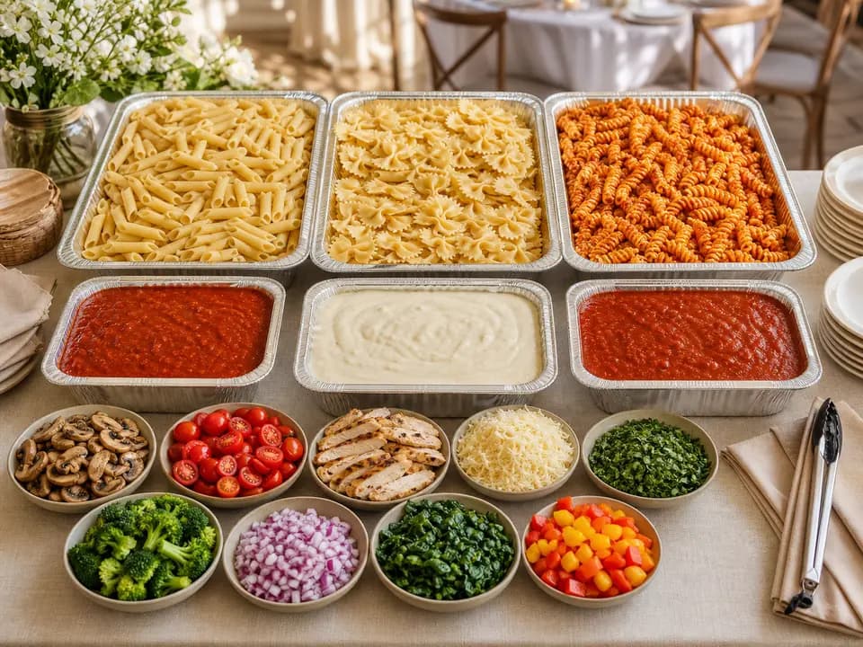 Create Your Own Pasta Station in the catering menu