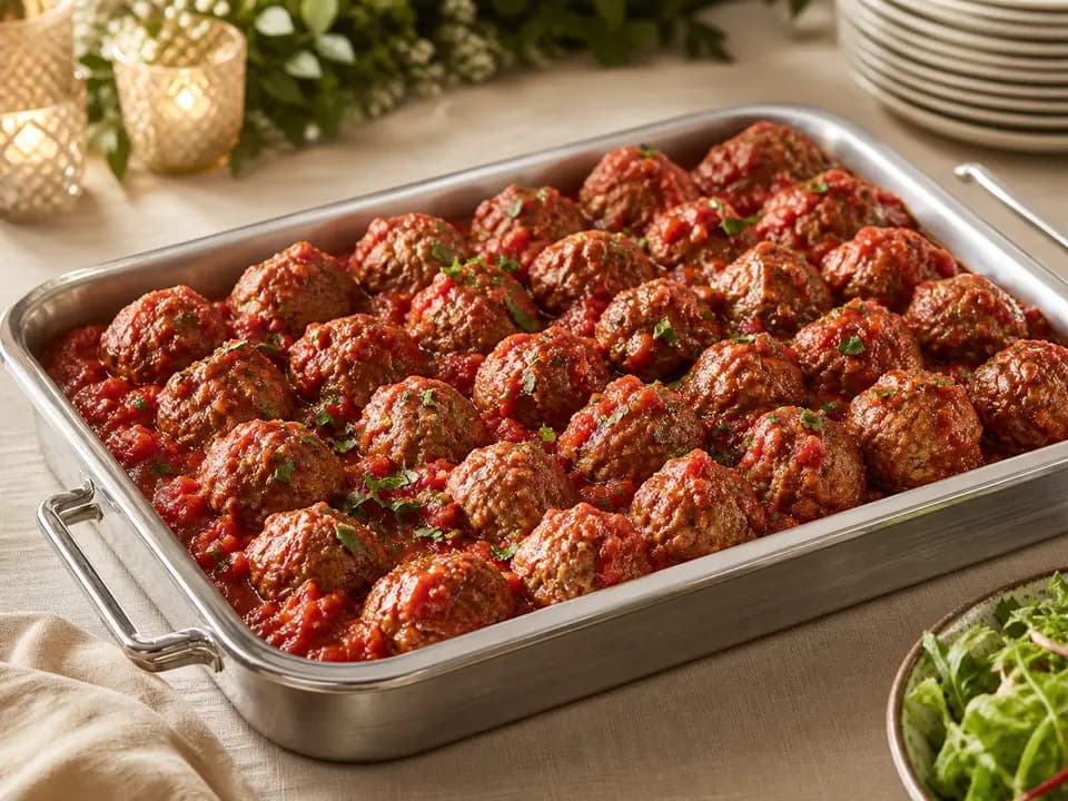 Italian Meatballs (Serves 4–6) in the catering menu
