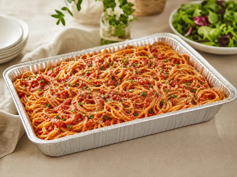 Spaghetti with Marinara Sauce (Serves 4–6) in the catering menu
