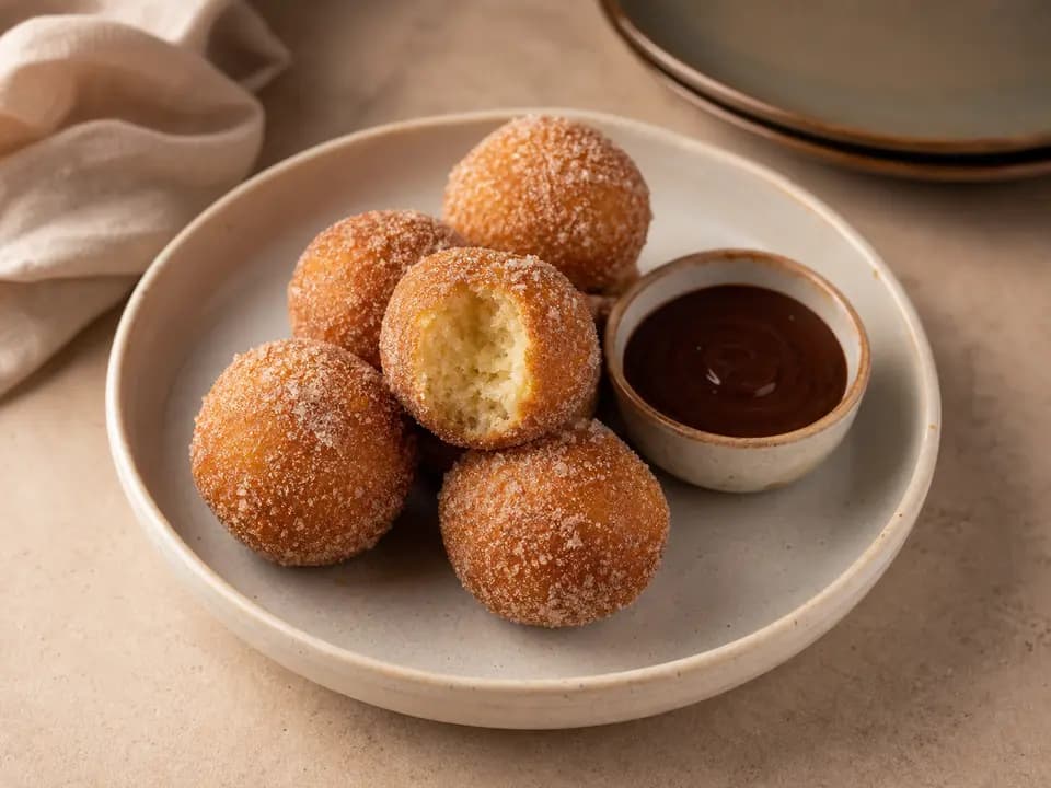 Warm Italian Doughnuts (V) in the desserts menu
