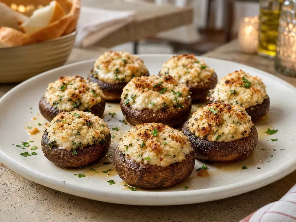 Stuffed Mushrooms in the dinner menu