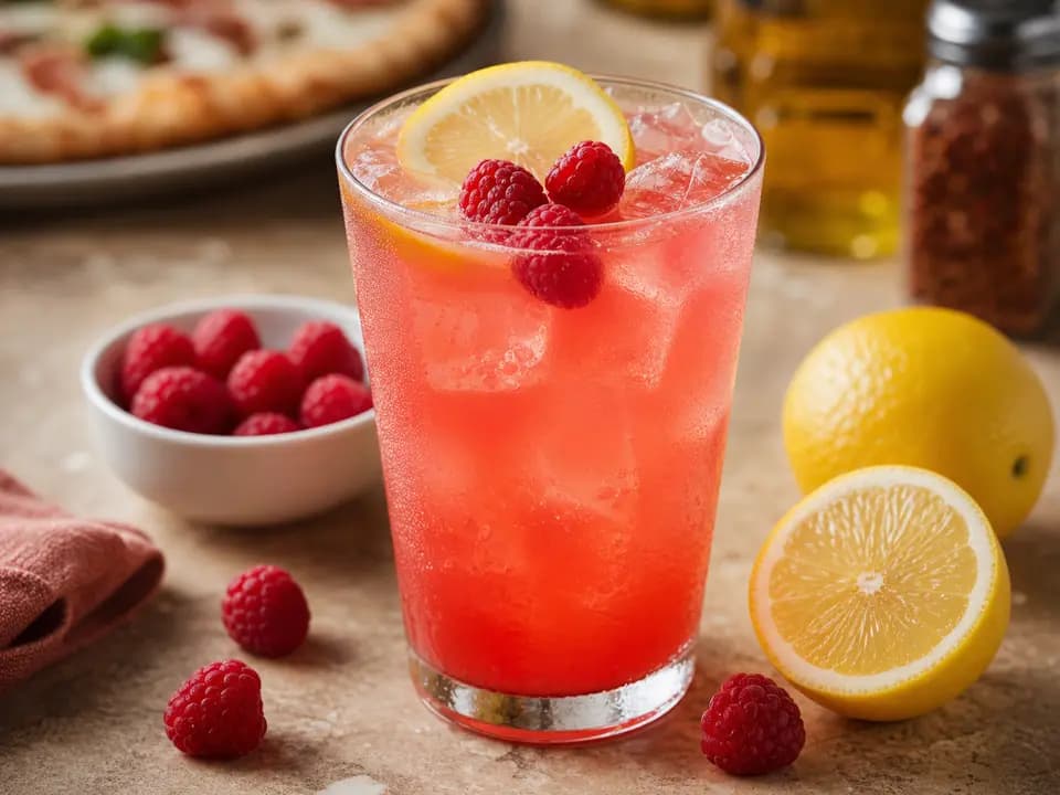 Raspberry Lemonade in the drinks menu