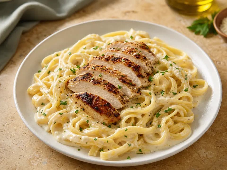 Chicken Alfredo in the entrees menu