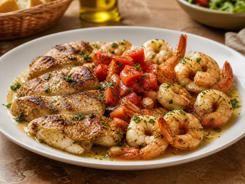Chicken and Shrimp in the entrees menu
