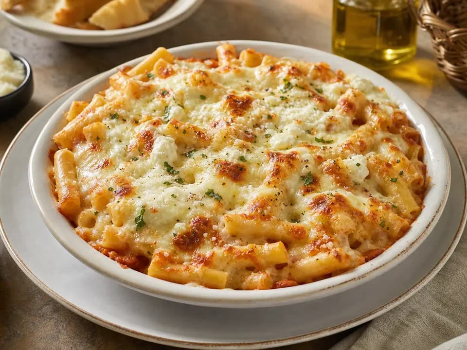 Five Cheese Ziti al Forno in the entrees menu