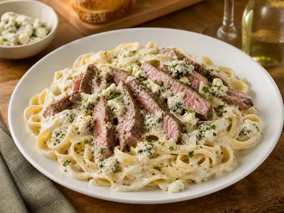 Steak Gorgonzola Alfredo in the entrees menu