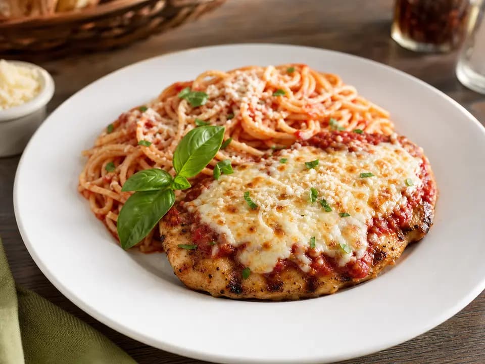 Grilled Chicken Parmigiana in the gluten-sensitive menu