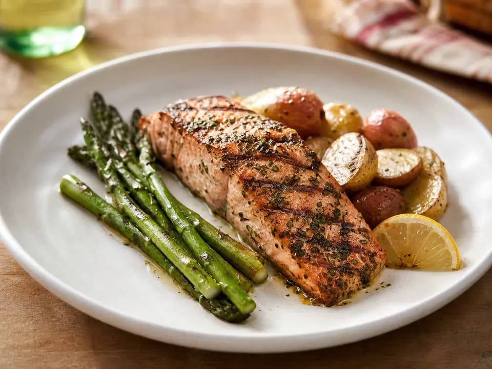 Herb-Grilled Salmon in the gluten-sensitive menu