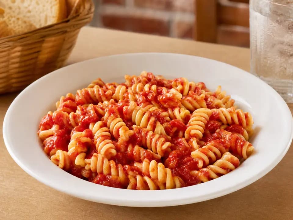 Rotini with Marinara (kids) in the gluten-sensitive menu