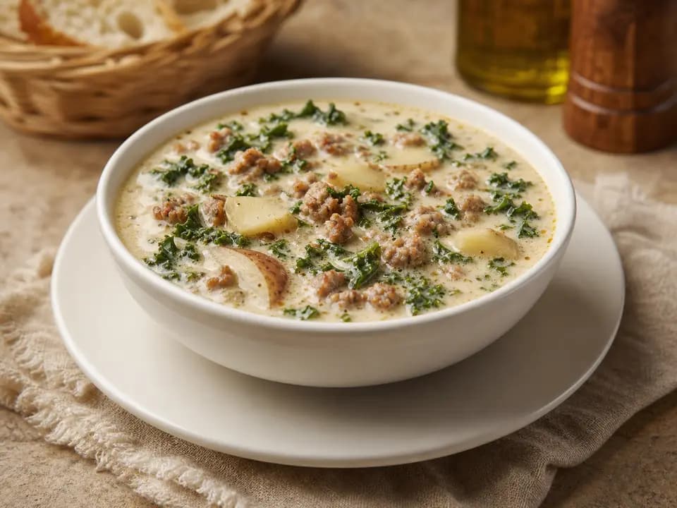 Zuppa Toscana in the gluten-sensitive menu