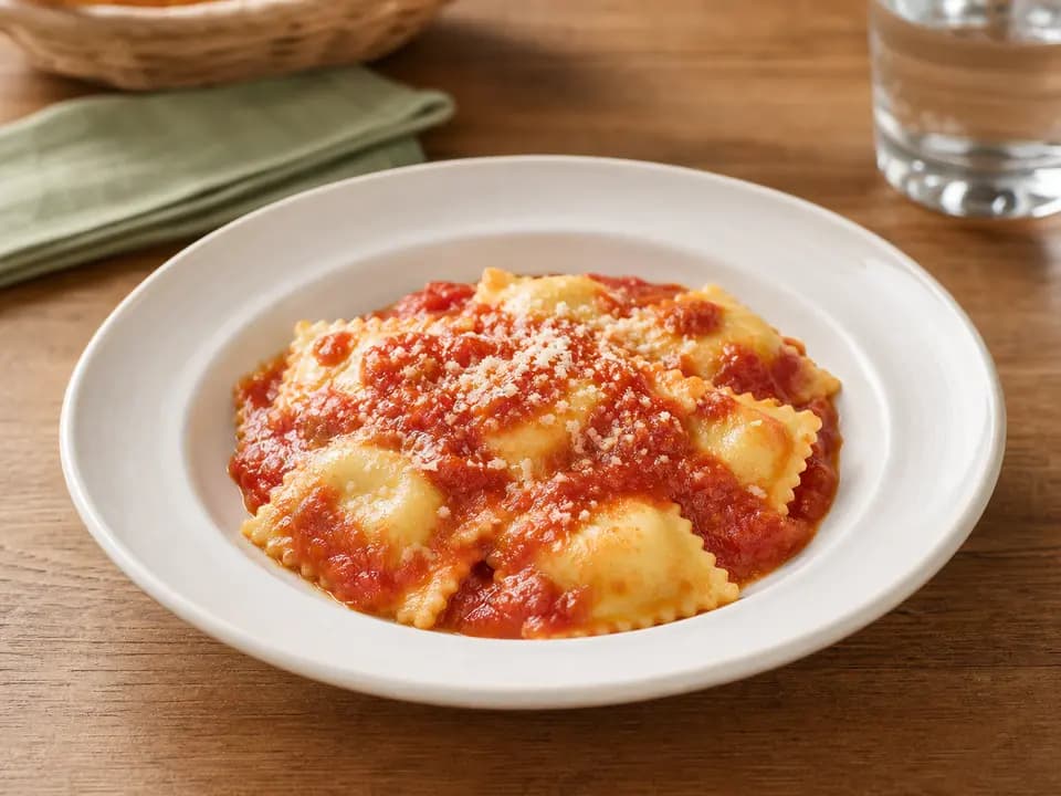 Kids Cheese Ravioli (V) in the kids menu
