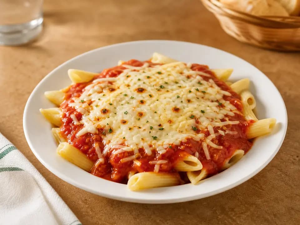 Kids Five Cheese Marinara with Choice of Pasta (V) in the kids menu