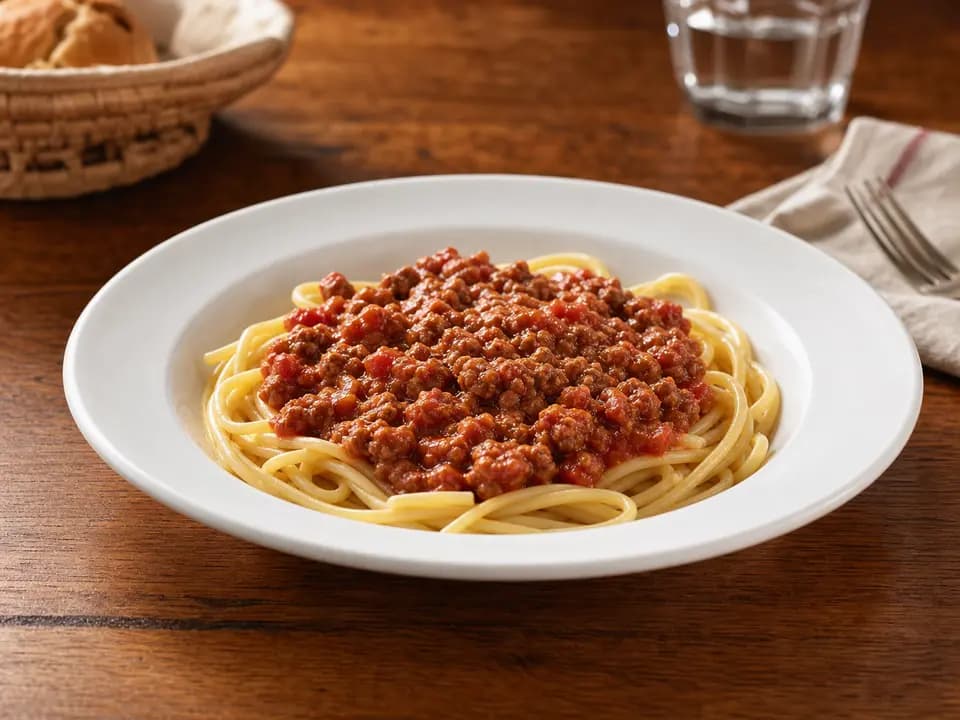 Kids Meat Sauce with Choice of Pasta in the kids menu