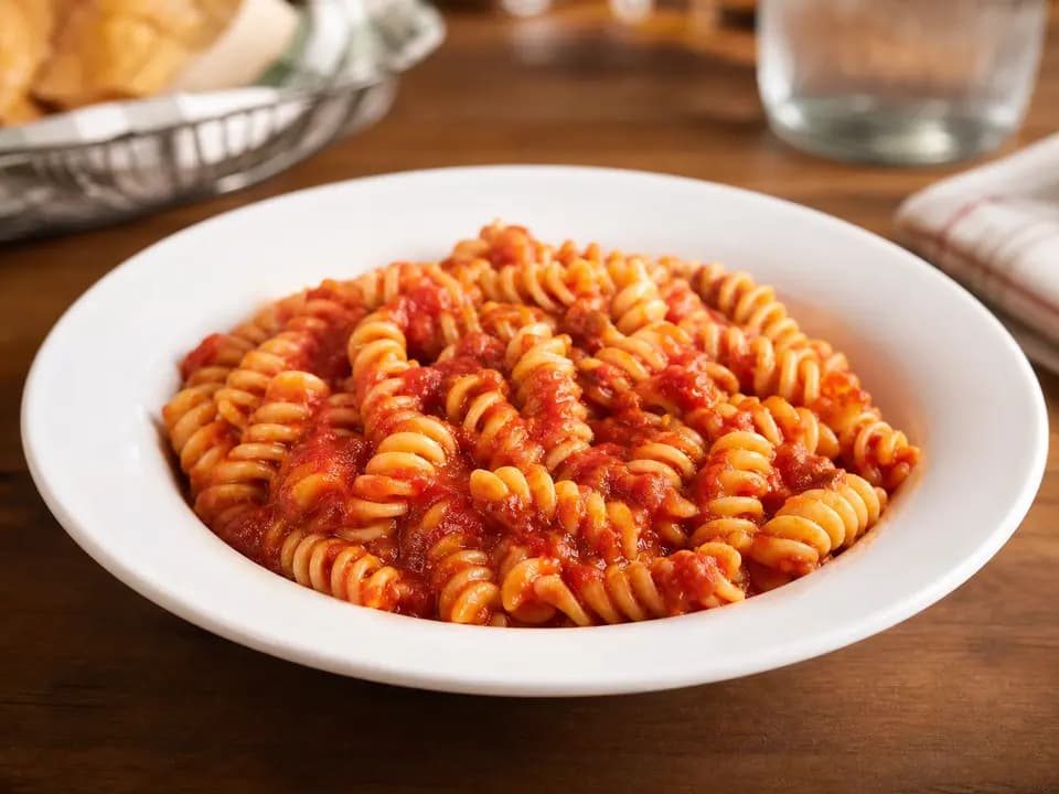 Kids Rotini with Marinara (V) in the kids menu