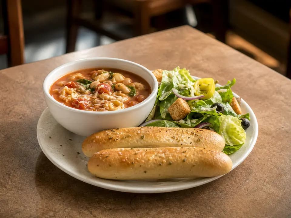 Soup, Salad & Breadsticks in the lunch menu