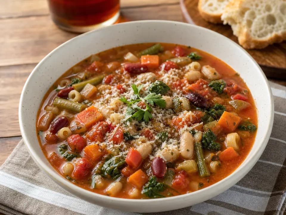 Minestrone in the soups & salads menu