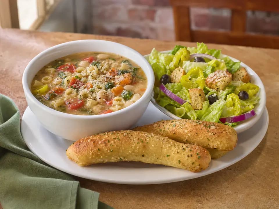 Soup, Salad & Breadsticks in the soups & salads menu
